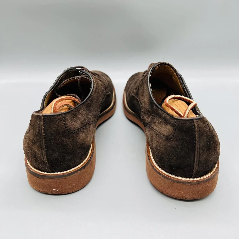 Tod's Derby Oxford Mens 9 Brown Suede Round Toe Casual Comfort Dress Shoes